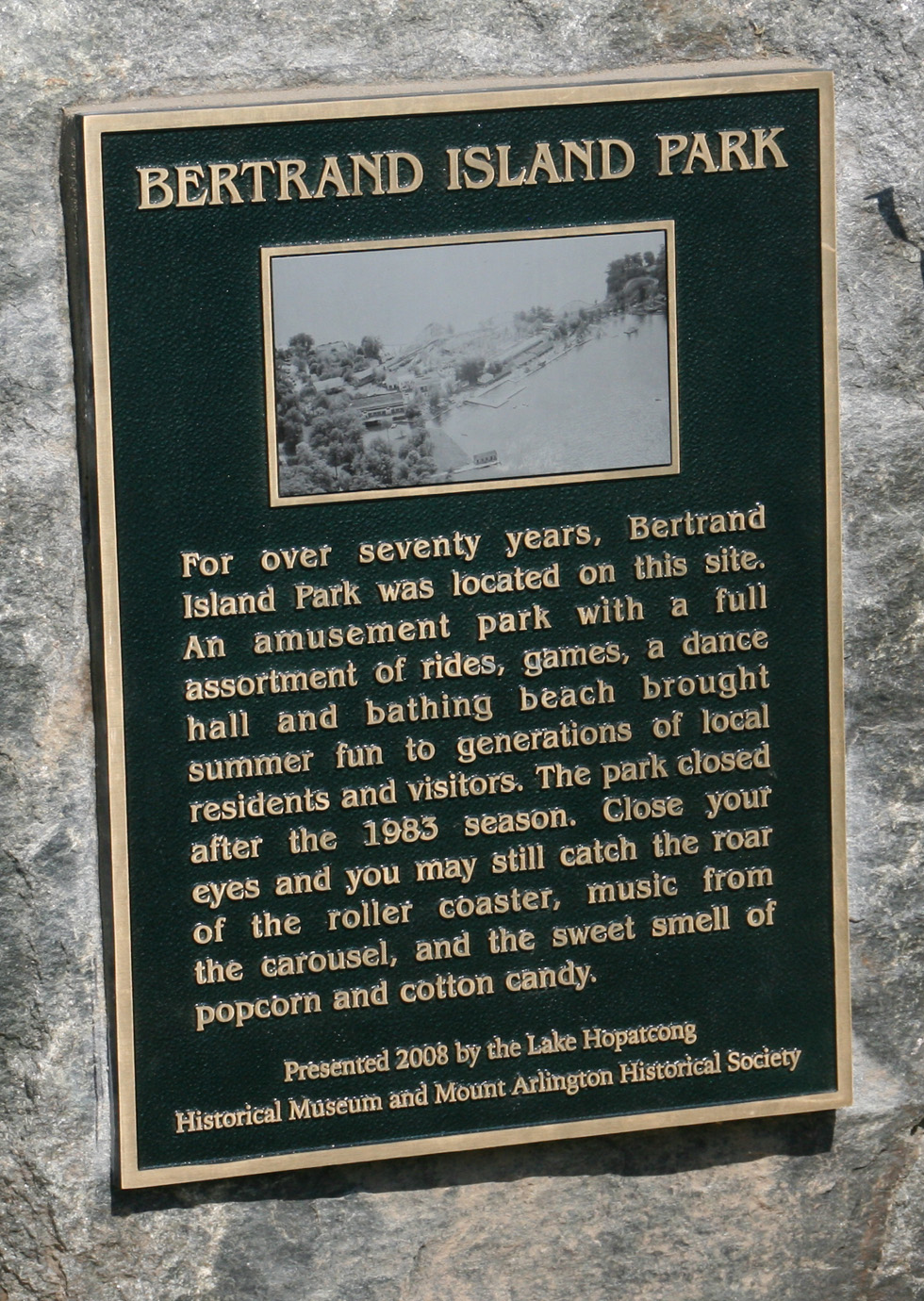 Dedication of Bertrand Island Plaque