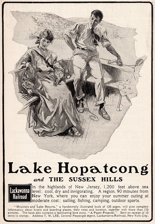 1905 Lackawanna RR Lake Hopatcong Magazine Ad